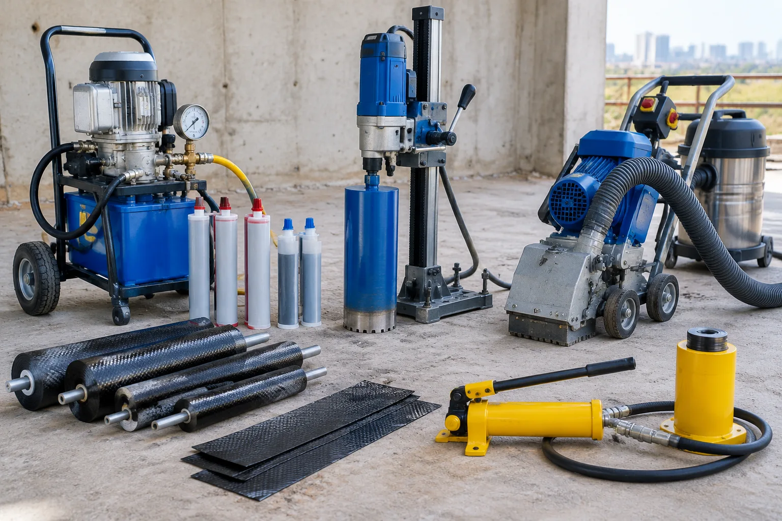 Professional structural strengthening equipment set