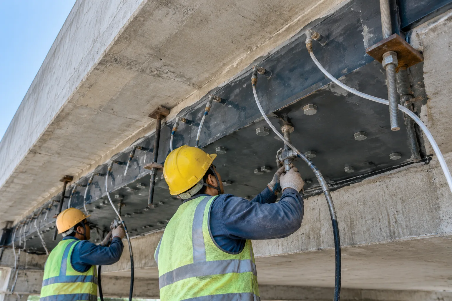 Steel plate pressure-grouting installation
